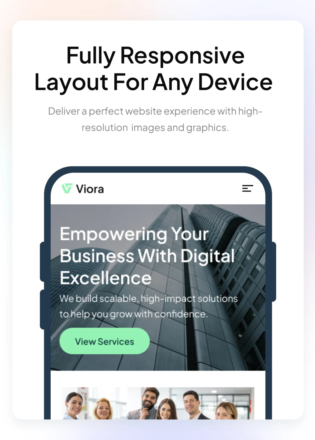 comparison of mobile and desktop versions of The Ultimate All-in-One HTML5 Template for 20+ Industries